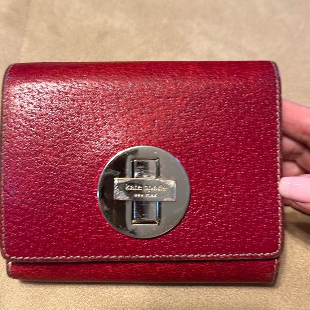 Vintage Red Leather Wallet Kate Spade